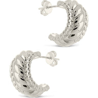 Kalina Quilted Huggie Hoop Earrings