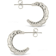 Kalina Quilted Huggie Hoop Earrings