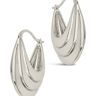Elodie Textured Statement Hoop Earrings