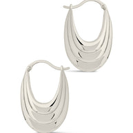 Elodie Textured Statement Hoop Earrings