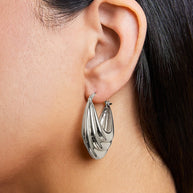 Elodie Textured Statement Hoop Earrings
