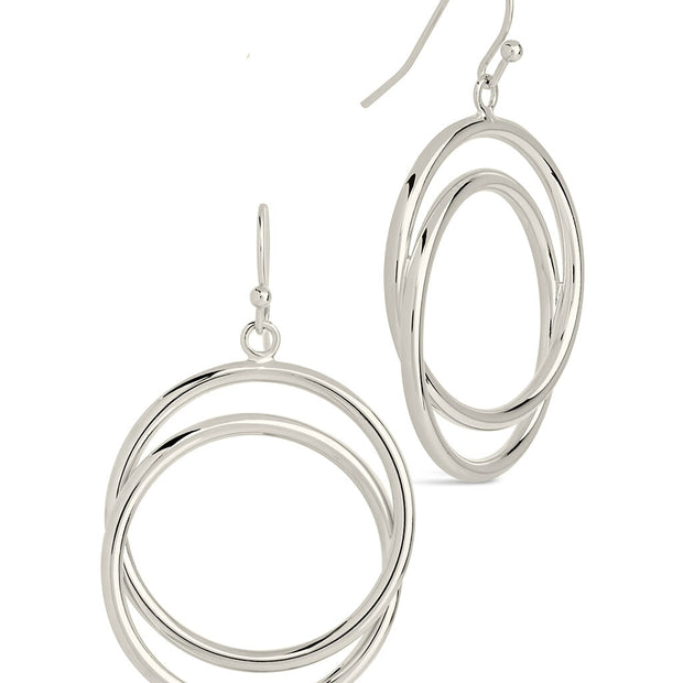Claudie Interlocking Circle Dangle Earrings