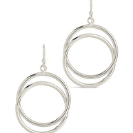 Claudie Interlocking Circle Dangle Earrings