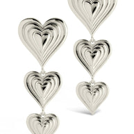 Beating Heart Drop Stud Earrings