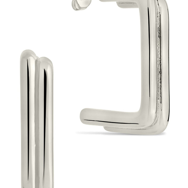 Baguette Hoop Earrings