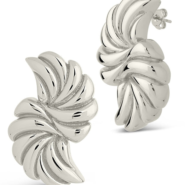 Twisted Croissant Stud Earrings