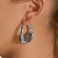 Autumn Elongated Tube Hoop Earrings
