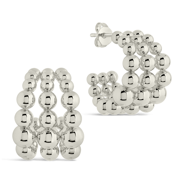 Bubble Sphere Trio Hoop Earrings