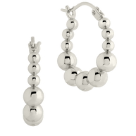 Graduated Bubble Sphere Hoop Earrings