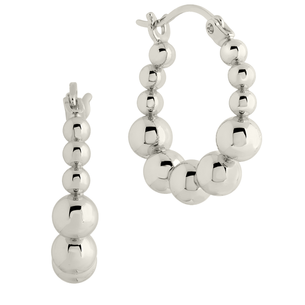 Graduated Bubble Sphere Hoop Earrings