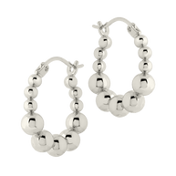 Graduated Bubble Sphere Hoop Earrings