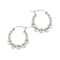Graduated Bubble Sphere Hoop Earrings