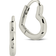 Elle Heart Micro Hoop Earrings