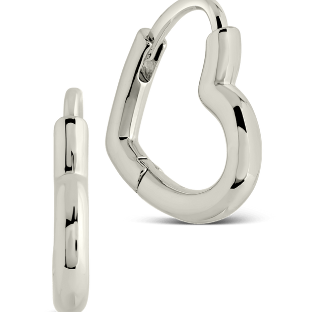 Elle Heart Micro Hoop Earrings