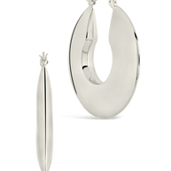 Paige Flat Tube Hoop Earrings
