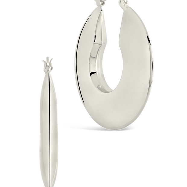Paige Flat Tube Hoop Earrings