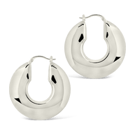 Paige Flat Tube Hoop Earrings