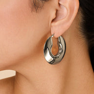 Paige Flat Tube Hoop Earrings