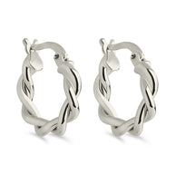Hazel Textured Twisted Hoop Earrings