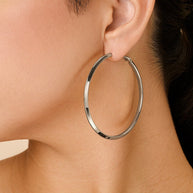 Leona Polished Hoop Earrings