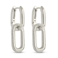 Felicity Textured Chain Link Drop Earrings