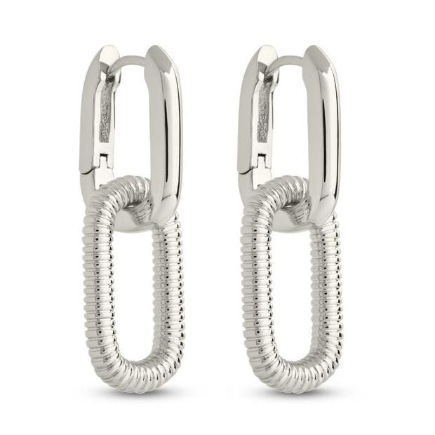 Felicity Textured Chain Link Drop Earrings