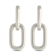 Felicity Textured Chain Link Drop Earrings