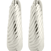 Fairley Oval Textured Micro Hoops