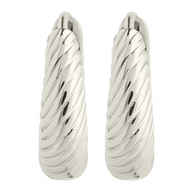 Fairley Oval Textured Micro Hoops