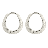 Fairley Oval Textured Micro Hoops