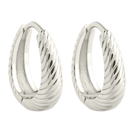 Fairley Oval Textured Micro Hoops