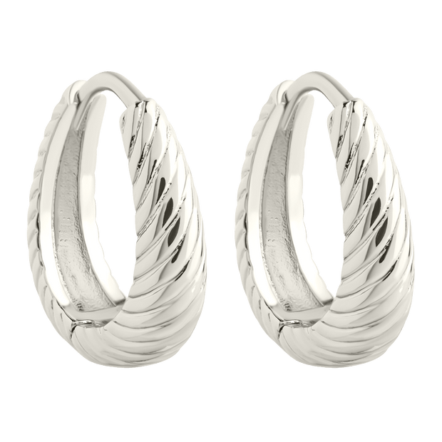 Fairley Oval Textured Micro Hoops