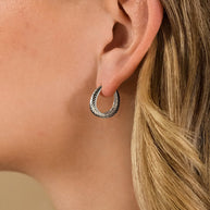 Fairley Oval Textured Micro Hoops