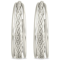 Corinne Textured Braided Hoop Earrings