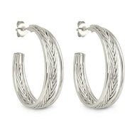Corinne Textured Braided Hoop Earrings