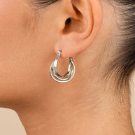 Emery Triple Row Layered Earrings