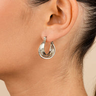 Emery Triple Row Layered Earrings