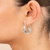 Emery Triple Row Layered Earrings