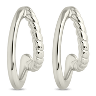 Arcadia Double Row Huggie Hoop Earrings