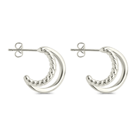 Arcadia Double Row Huggie Hoop Earrings