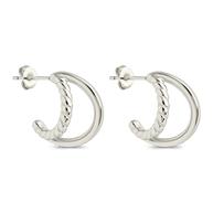 Arcadia Double Row Huggie Hoop Earrings