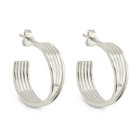 Katya Textured Hoop Earrings
