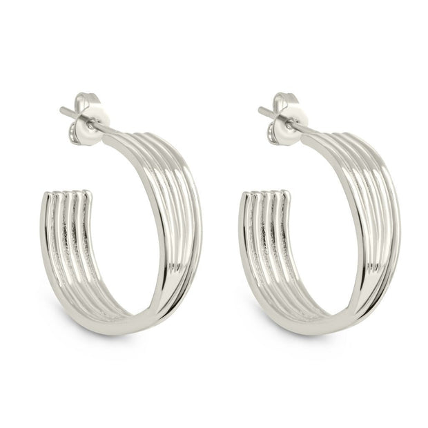 Katya Textured Hoop Earrings