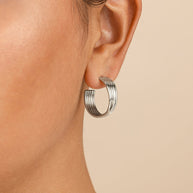 Katya Textured Hoop Earrings