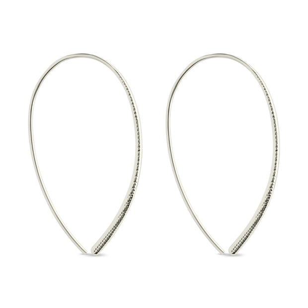 Textured Delicate Threader Hoop Earrings