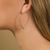 Textured Delicate Threader Hoop Earrings