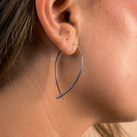 Textured Delicate Threader Hoop Earrings