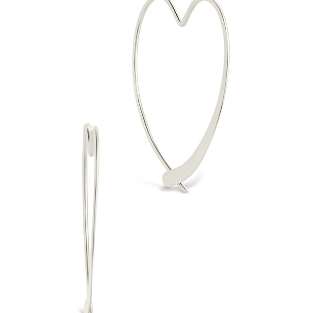 Rorie Heart Threader Hoops