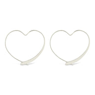 Rorie Heart Threader Hoops