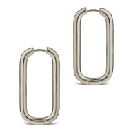 Kaylani Elongated Geo Hoops